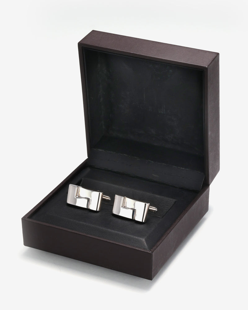 Dunhill L-Shaped Silver Cufflinks