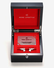 Manschettenknöpfe zum 20-jährigen Jubiläum von Bond Lifestyle – Edelstahl-Edition