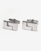 Dunhill L-Shaped Silver Cufflinks