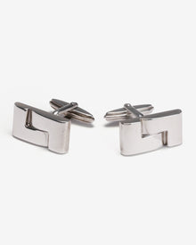 Dunhill L-Shaped Silver Cufflinks