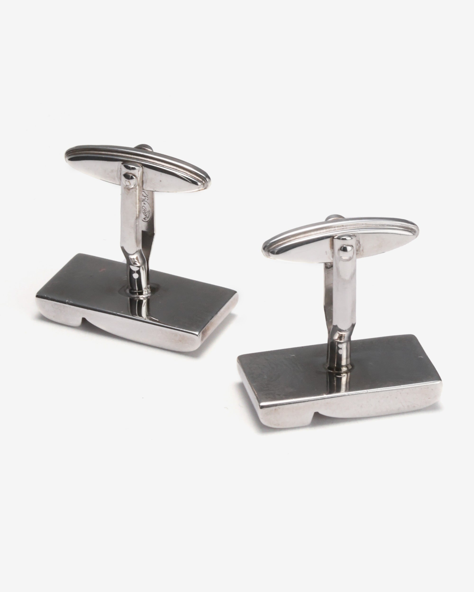 Dunhill L-Shaped Silver Cufflinks