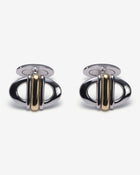 Dunhill L-förmige silberne Manschettenknöpfe