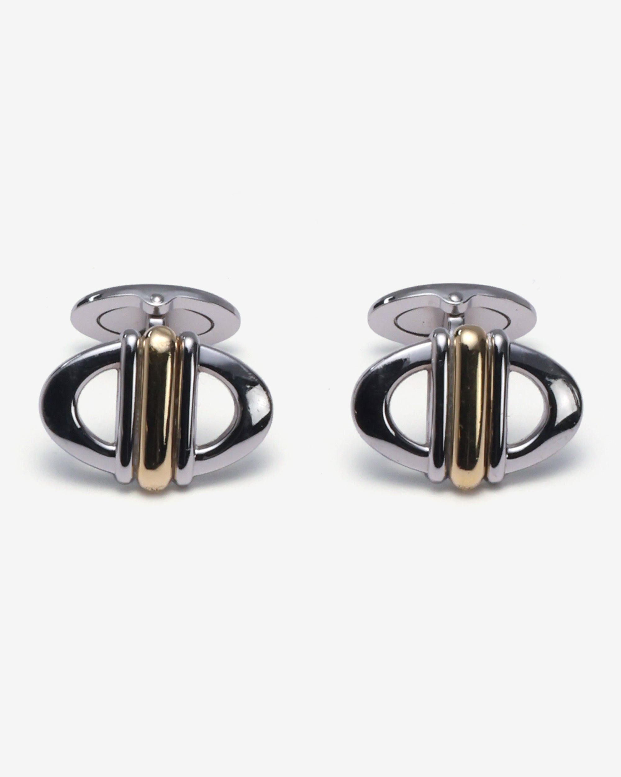 Dunhill L-förmige silberne Manschettenknöpfe
