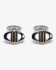 Dunhill L-förmige silberne Manschettenknöpfe