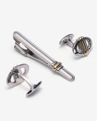 Dunhill L-förmige silberne Manschettenknöpfe