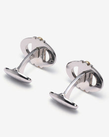Dunhill L-förmige silberne Manschettenknöpfe