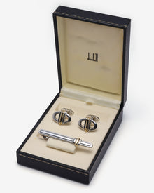 Dunhill L-förmige silberne Manschettenknöpfe