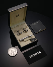 Dunhill L-förmige silberne Manschettenknöpfe