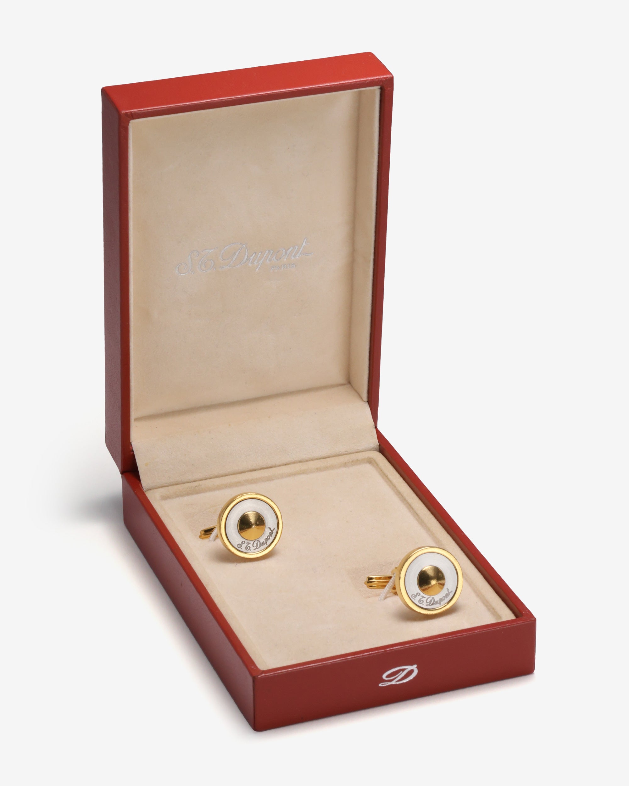 S.T. Dupont Gold Round Cufflinks